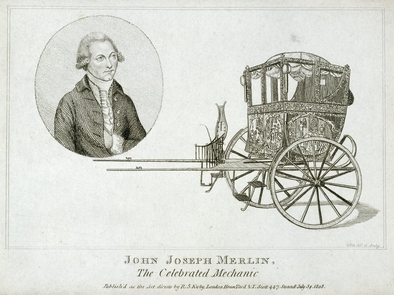 John Joseph Merlin, belgisk opfinder og mekaniker, c 1770 af Unbekannt