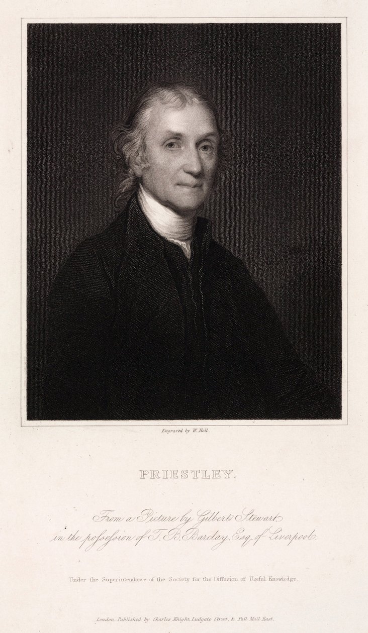 Joseph Priestley, engelsk-amerikansk teolog og kemiker, ca. 1800 af Unbekannt