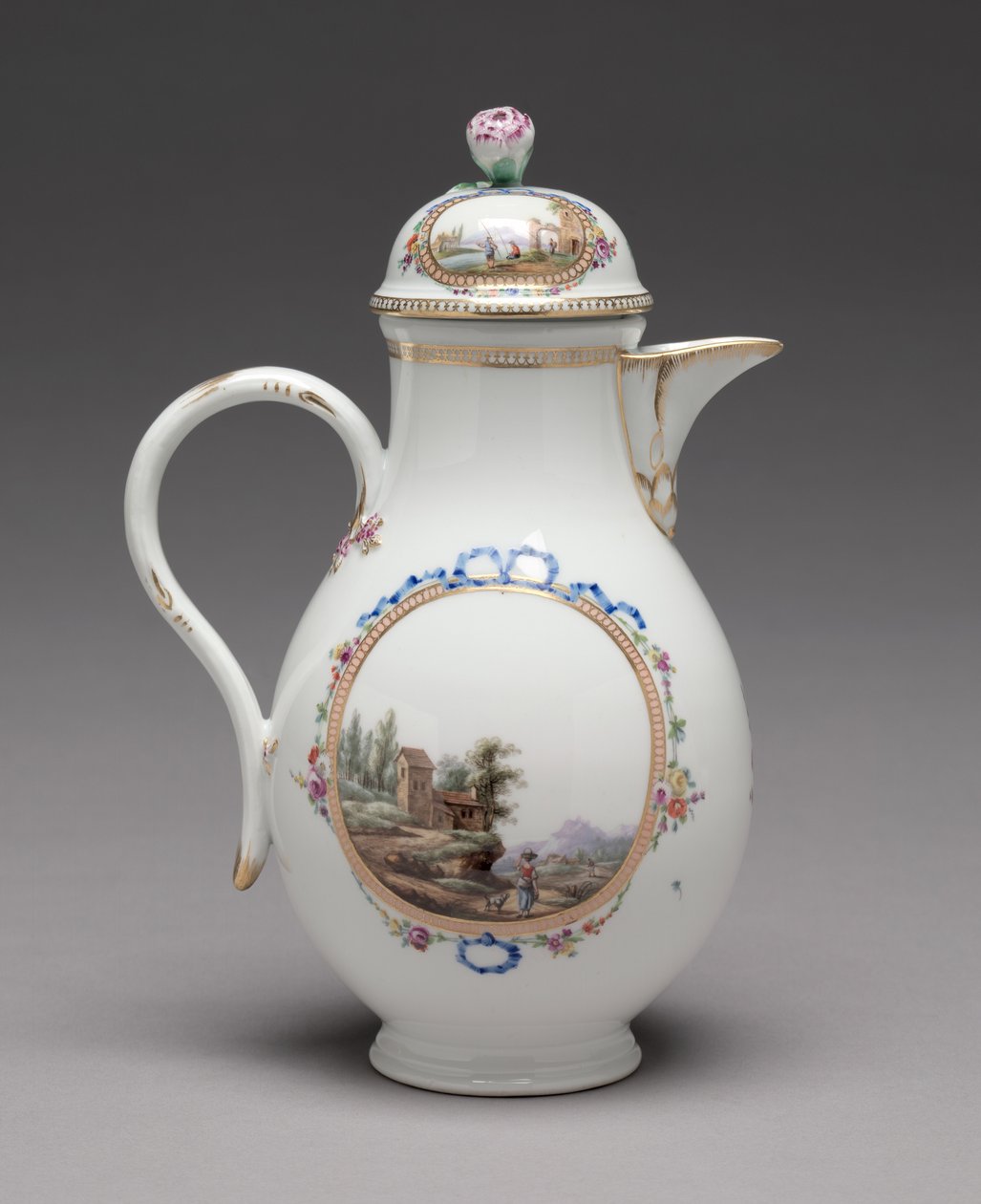 Kande med låg, udført af Meissen Porcelænsfabrik, 1774-1814 af Unbekannt