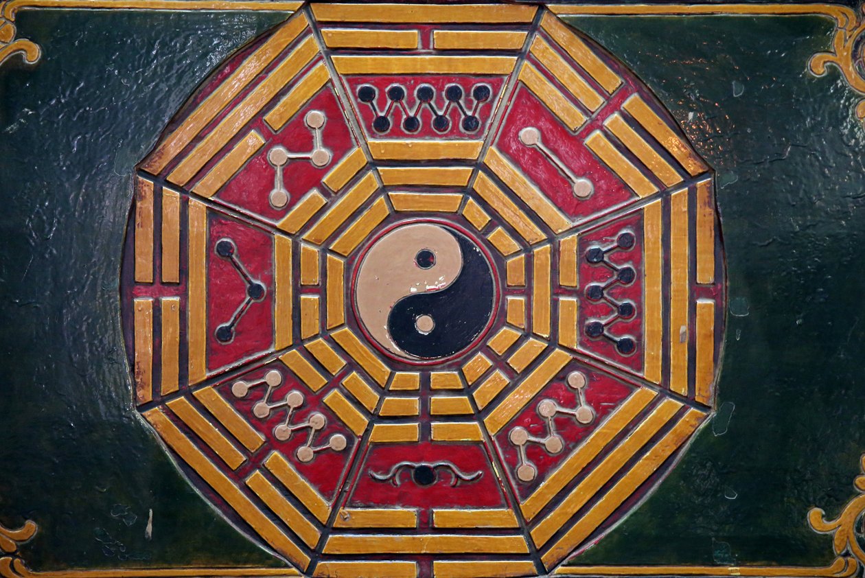 Khanh Van Nam Vien taoistisk pagode. Yin Yang symbol. Ho Chi Minh City. Vietnam af Unbekannt