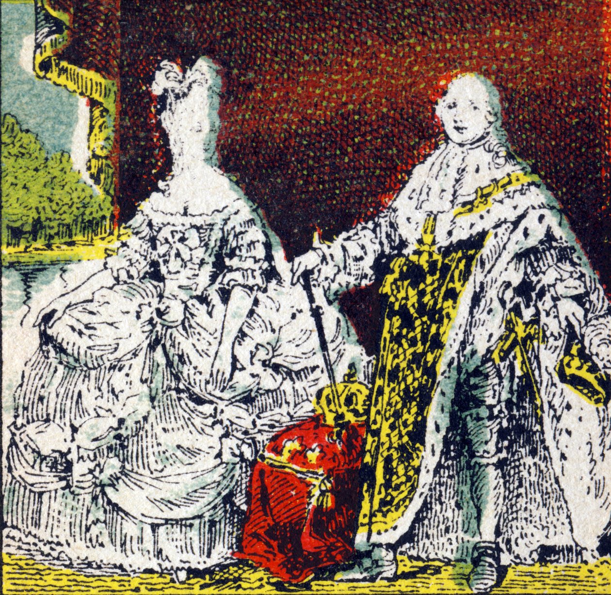 Kong Ludvig XVI af Frankrig og dronning Marie Antoinette. Gravering i "Histoire de France". Serie af reklamebilleder udgivet på vegne af Louit, 24 rue d