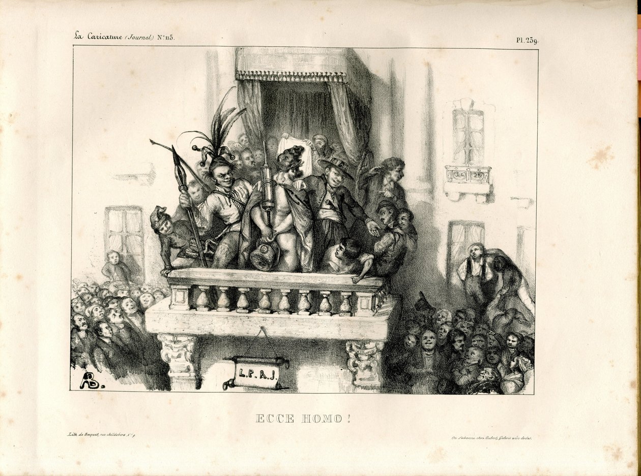 La Caricature (1830) politisk, satirisk i sort/hvid af Unbekannter Künstler