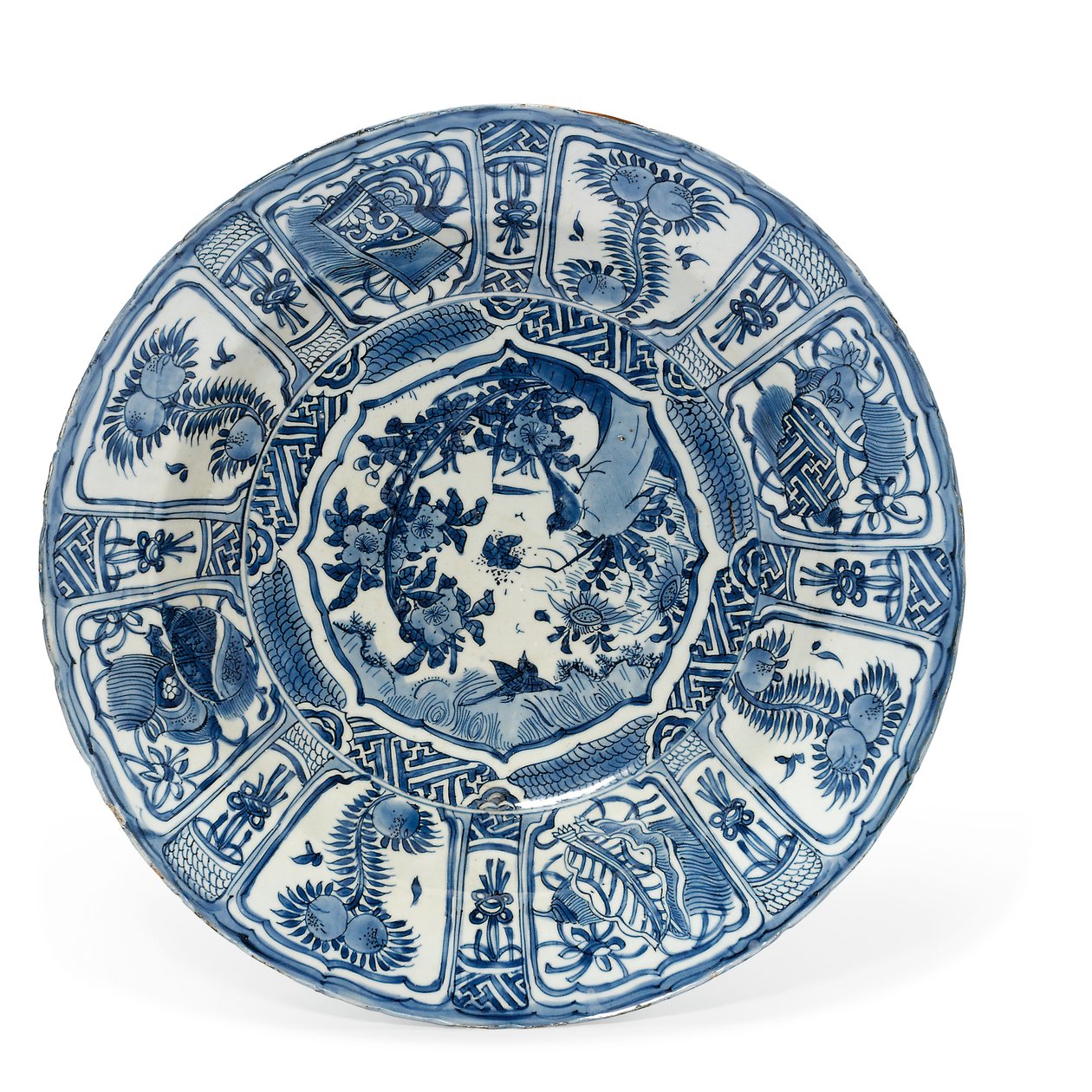 Stort "raak porcelæn" fad, Wanli periode, 1573-1619 af Unbekannt