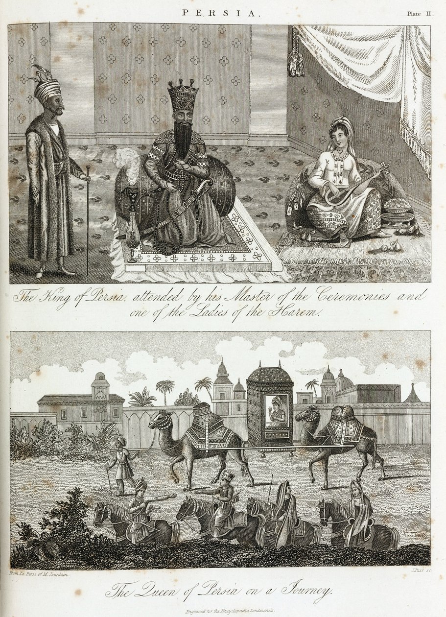 Kongen og Dronningen af ​​Persien, omkring 1810-1829 af Unbekannt