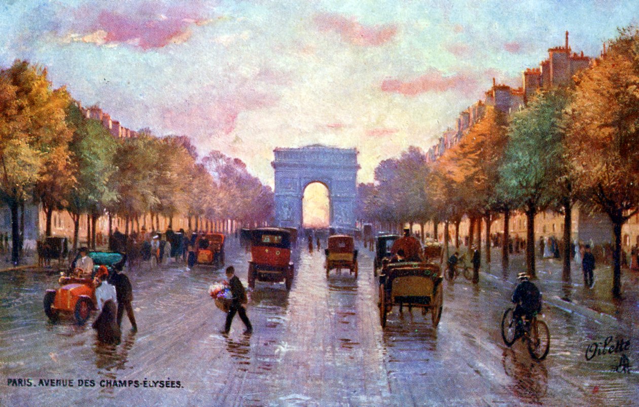 Champs-Elysées, Paris, ca. 1900 af Unbekannter Künstler