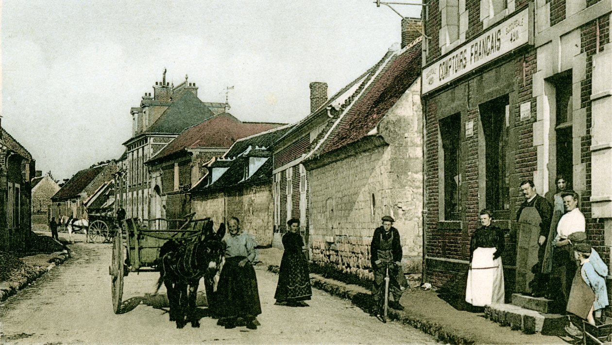 Les Comptoirs Français, en fødevarefilial, i Remy, ca. 1900 og 1914 af Benjamin Baud