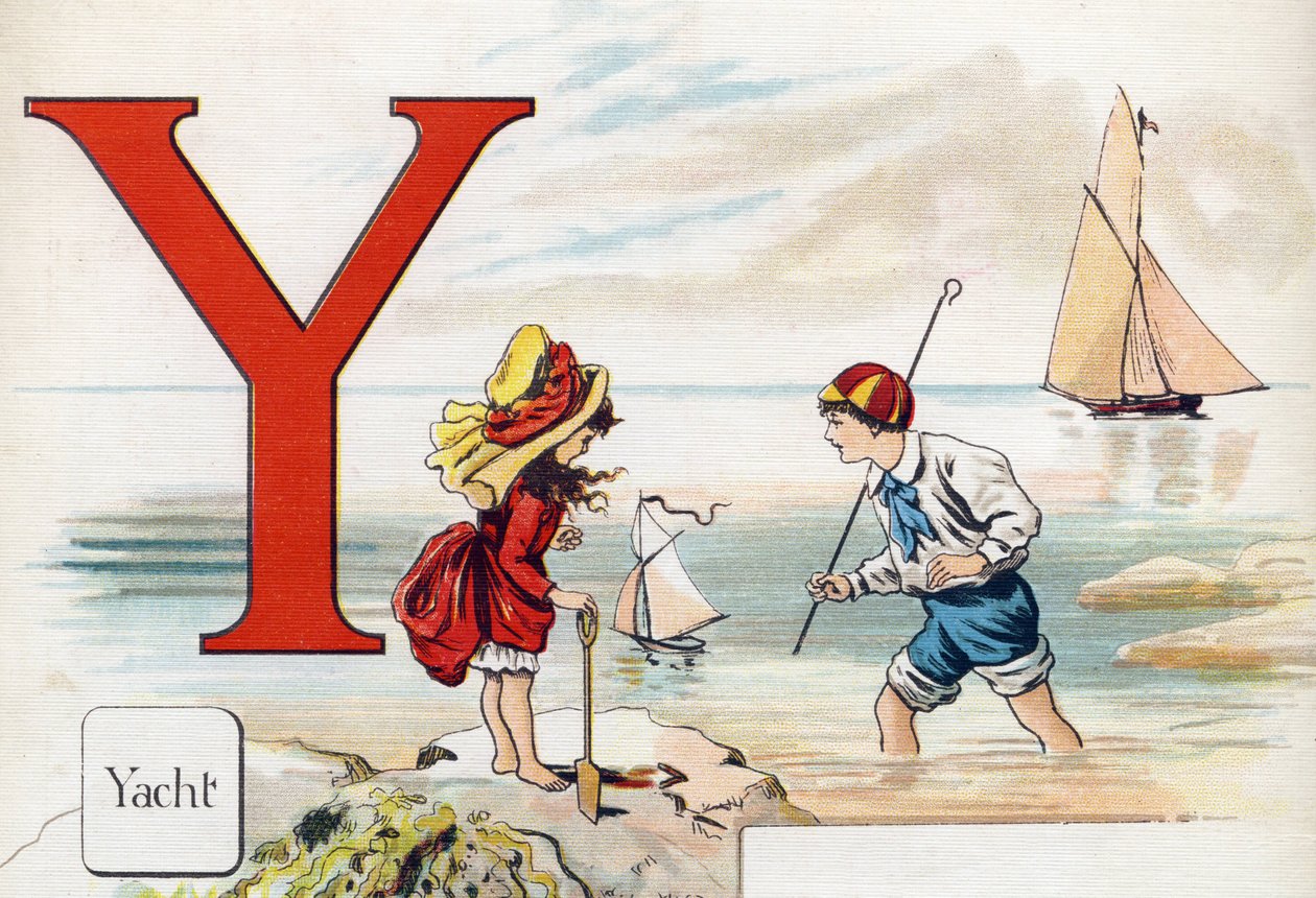 Bogstav Y: Yatch. Indgravering i "ABC L
