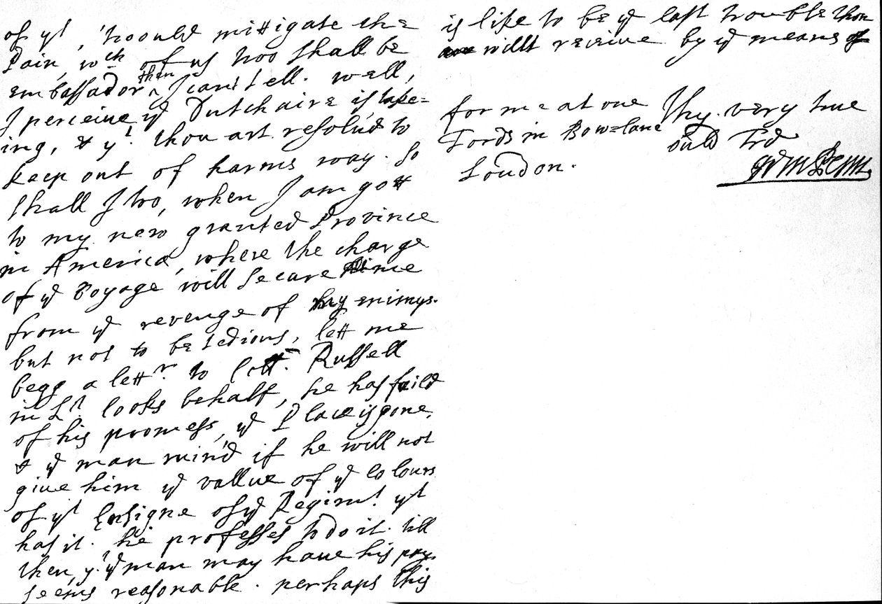 Brev fra William Penn til Henry Sidney om foranderligheden og korruptionen af verden og monarker og omtale af hans 