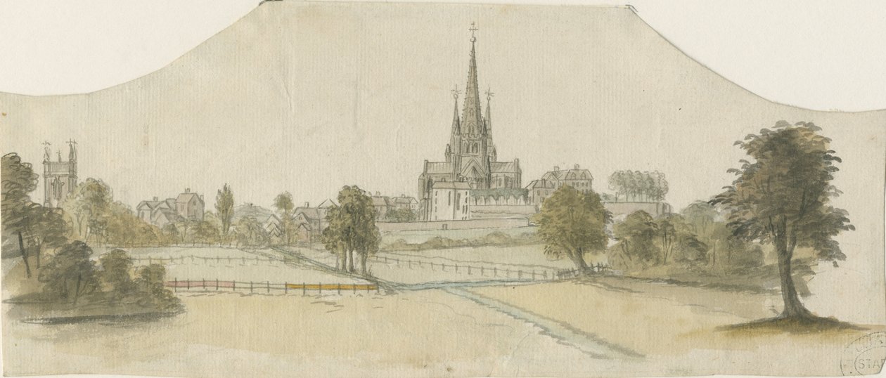 Lichfield Cathedral - East View af Unbekannt