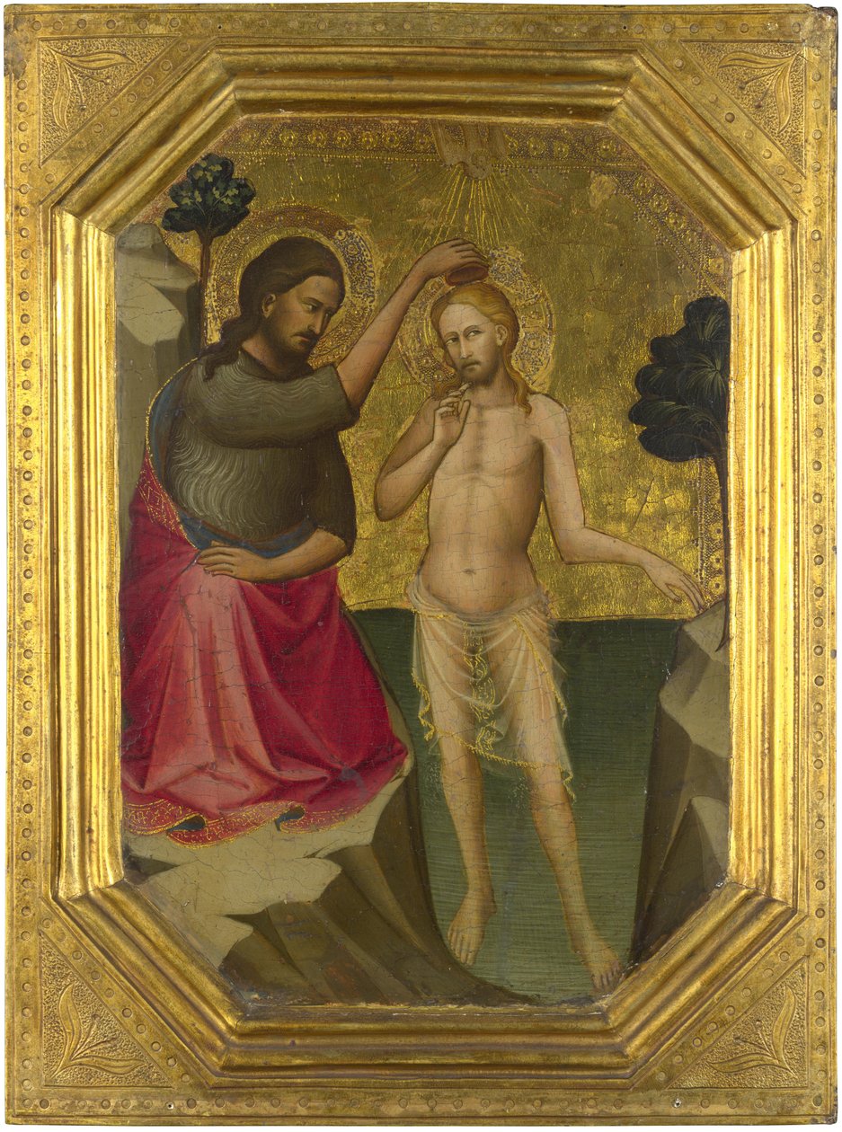 Lorenzo Monaco. Kristi dåb, 1387-8, London NG af Unbekannter Künstler