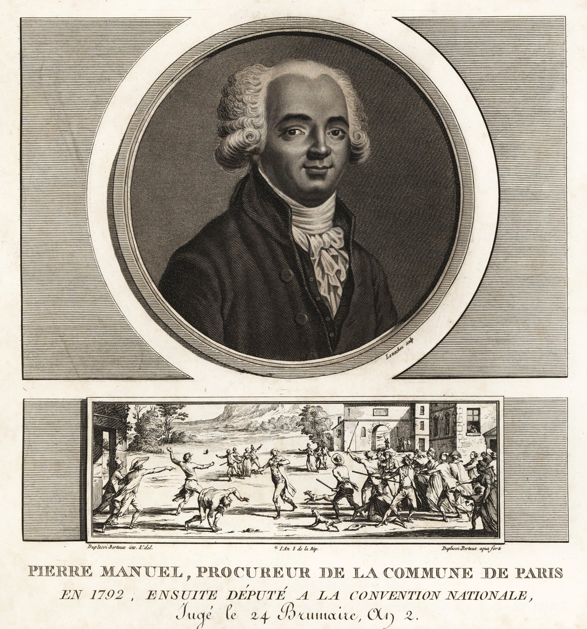Louis Pierre Manuel, forfatter, Prucurer til kommunen i Paris, guillotineret 1793 af Unbekannt