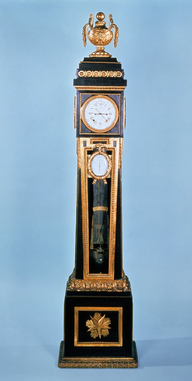 Louis XVI ebony veneered equation long-case clock, by Ferdinand Berthoud, Paris, late 18th centurydani af Unbekannt