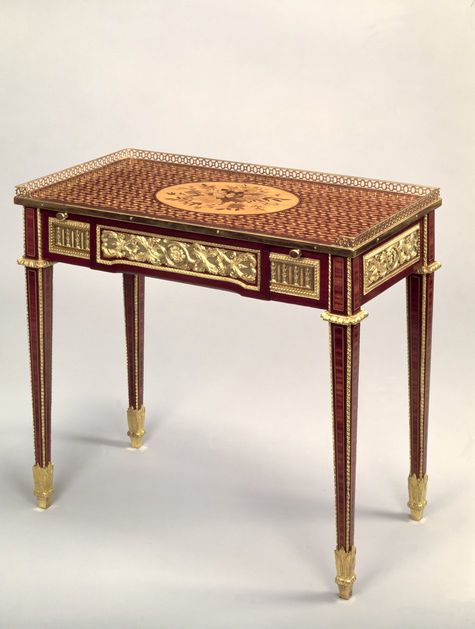 Louis XVI intarsia-skrivebord af Jean Henri Rieser af Unbekannt