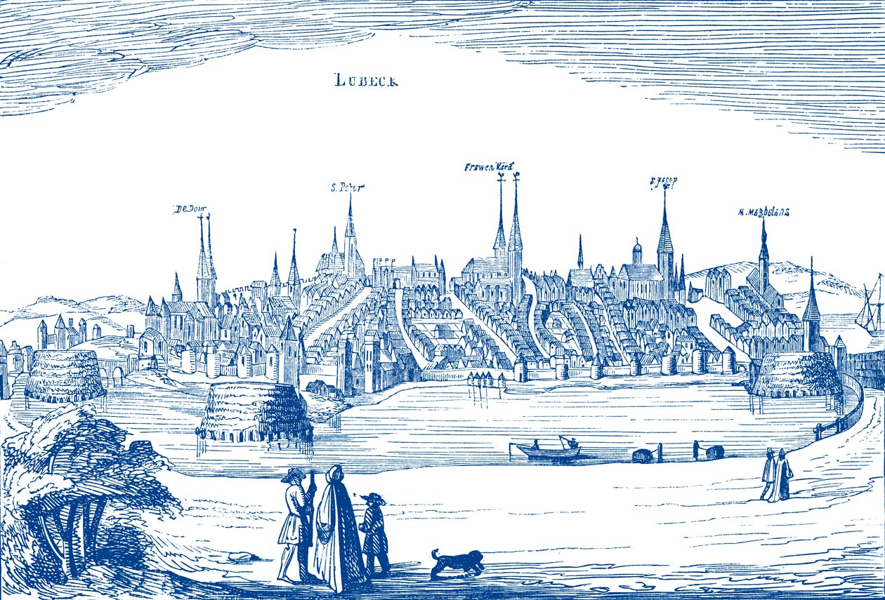 Lübeck og dens havn af Unbekannter Künstler