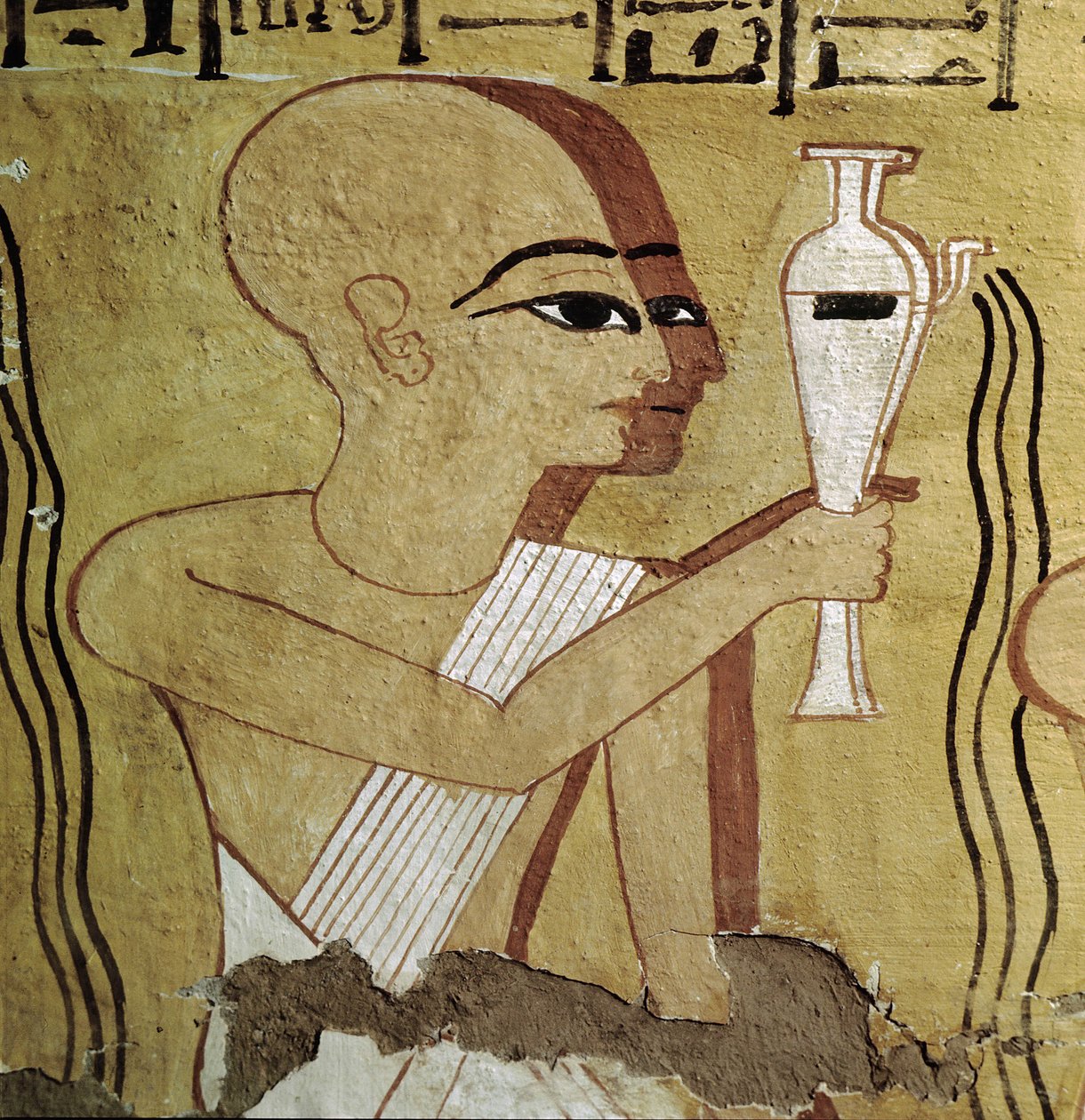 Luxor Theben: Deir el Medineh, begravelsesplads for håndværkere. Præster øver renselse. 19. dynasti grav. af Leopold Blonder