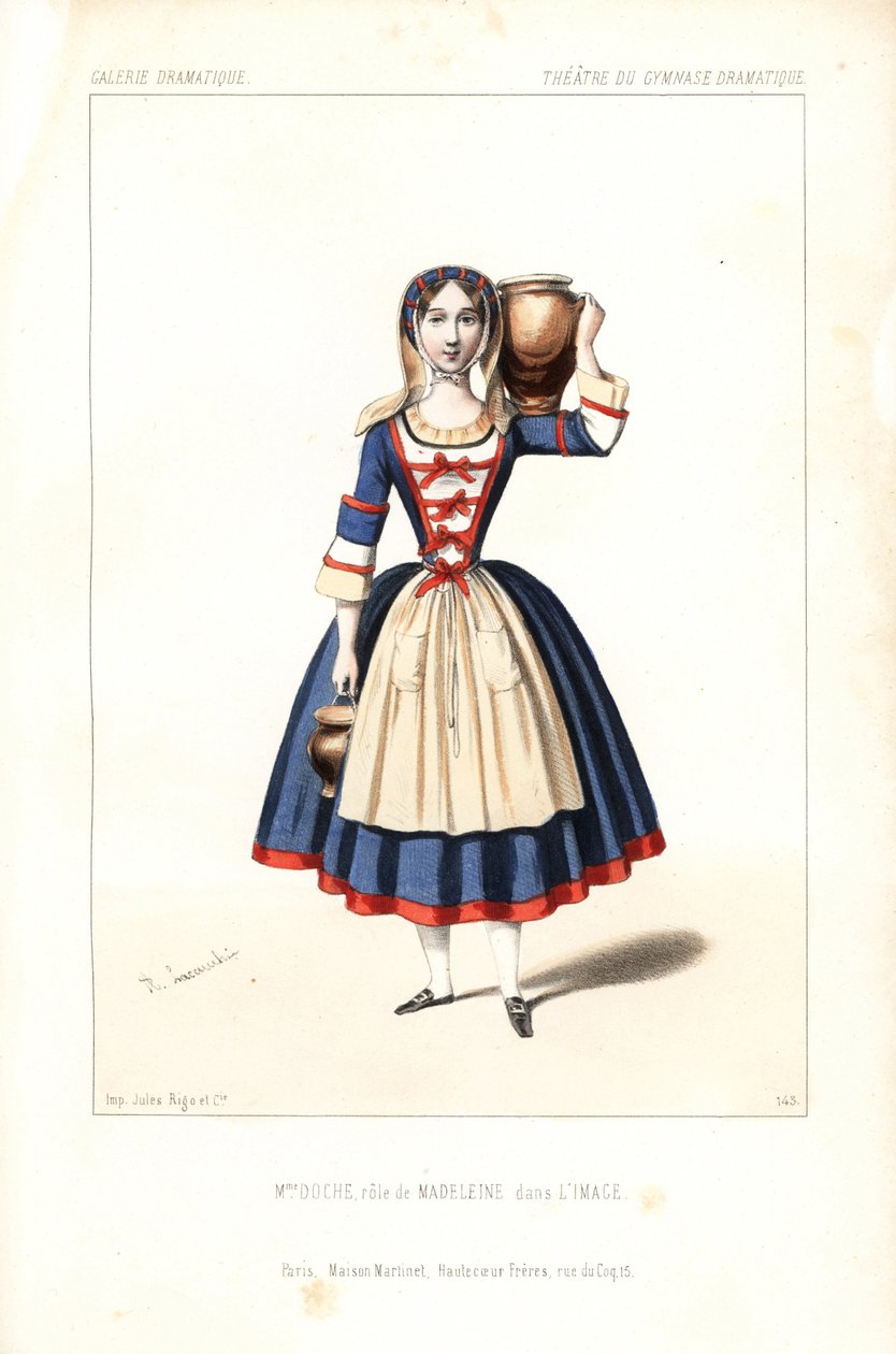 Madame Charlotte Doche, Eugenie Fleury eller Marie Charlotte Eugenie Plunkett i rollen som Madeleine i Eugene Scribes L
