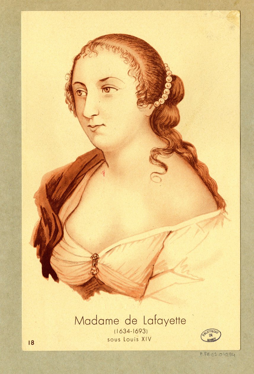 Madame de Lafayette af Unbekannter Künstler