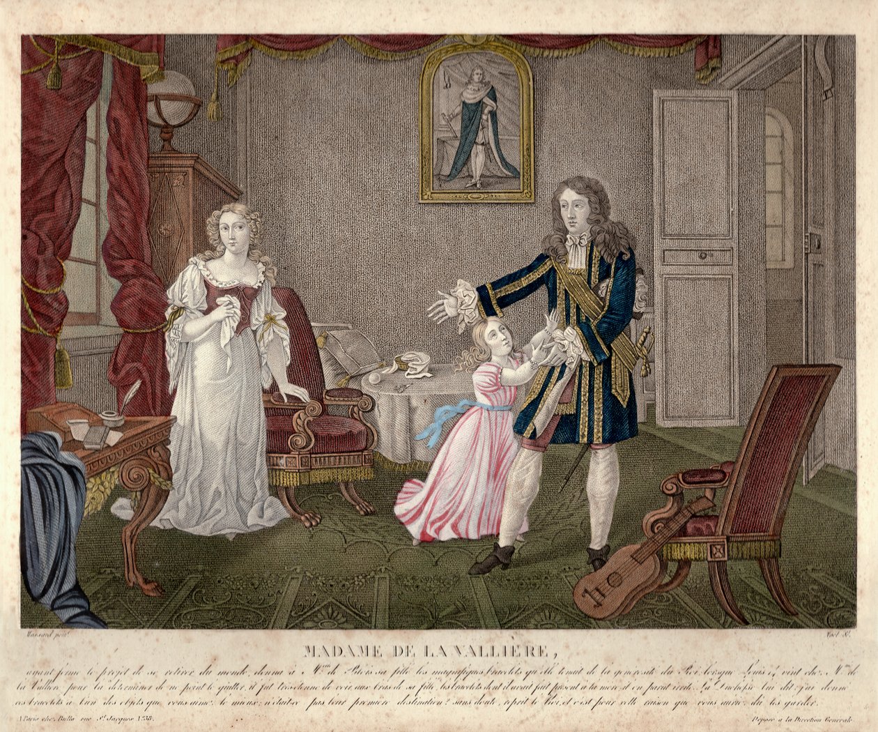 Madame de Lavallière, Paris, ca. 1825 (gravering) af Unbekannter Künstler