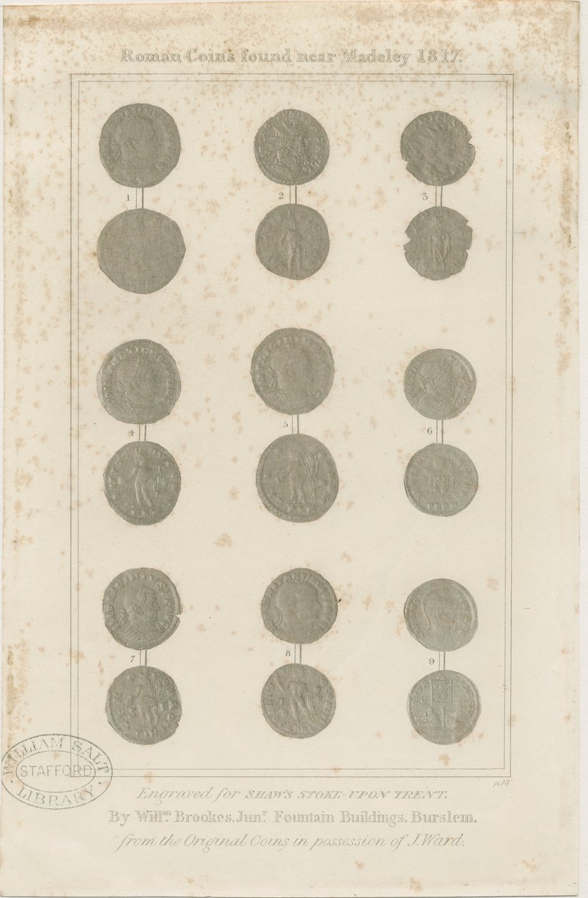 Madeley - Roman Coins: engraving, nd [c 1817] dani af Unbekannt