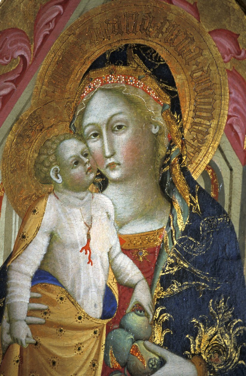 Madonna og barn, Francesco di Gentile, XIV århundrede, Piersanti museum, Matelica, Marche, Italien af Unbekannt