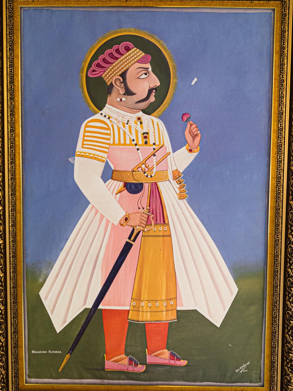 Maharaja Kumbha, maleri, Mehrangarh Fort, Jodhpur, Rajasthan, Indien, Asien (foto) af Unbekannter Künstler