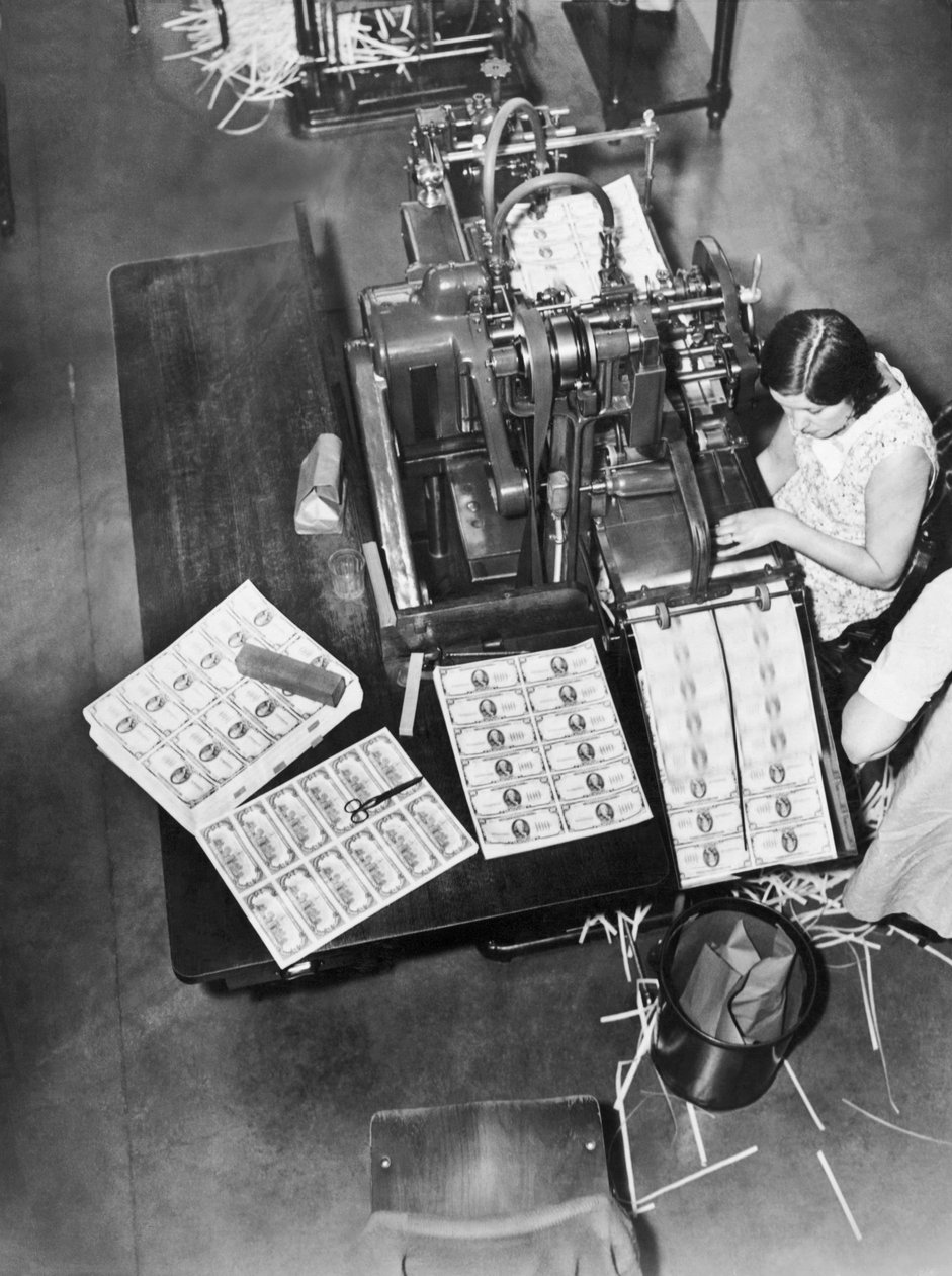 Making Bills, Washington, D.C., ca. 1929 (s/h-billede) af Unbekannt