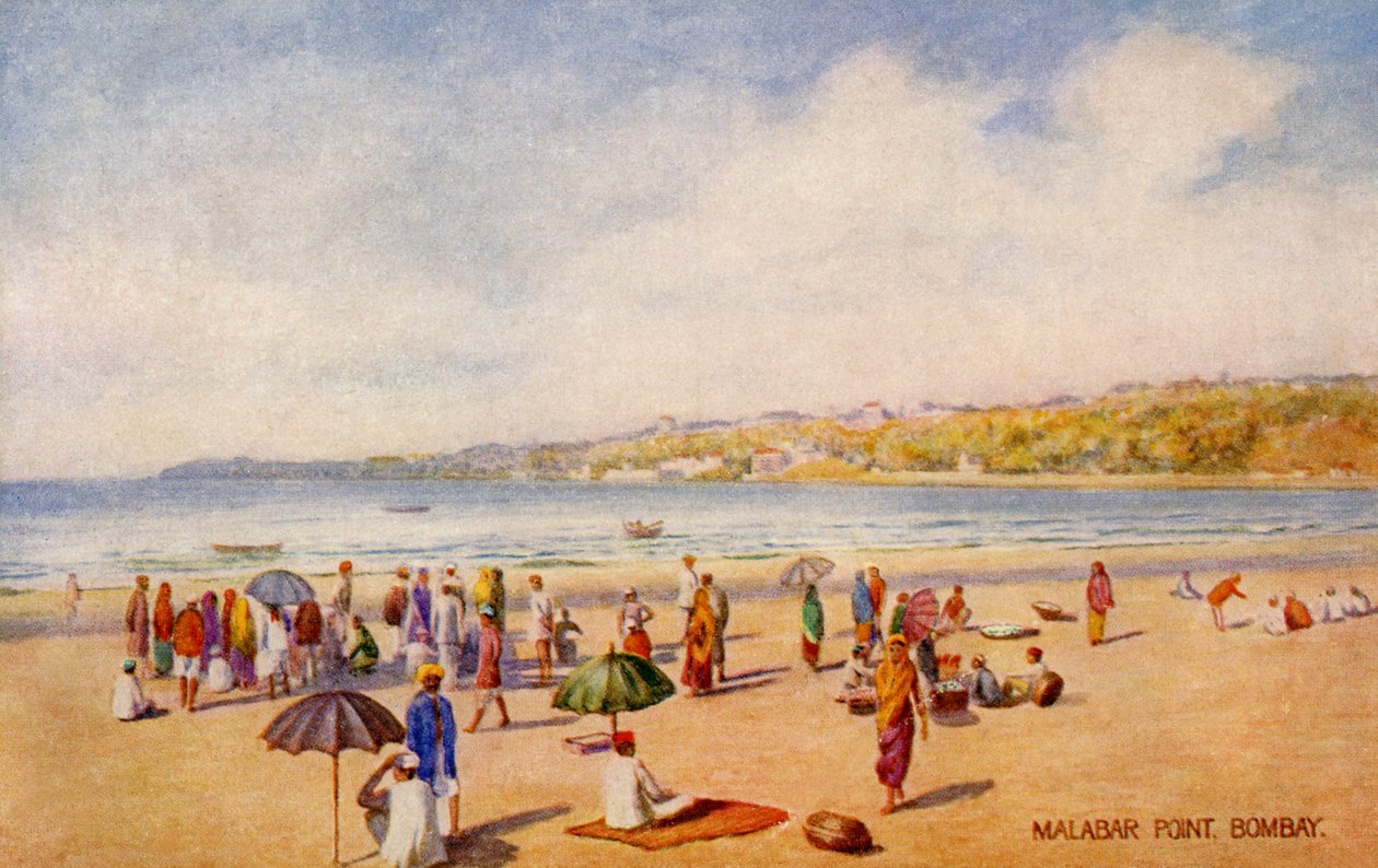 Malabar Point, Bombay, Indien af Unbekannter Künstler