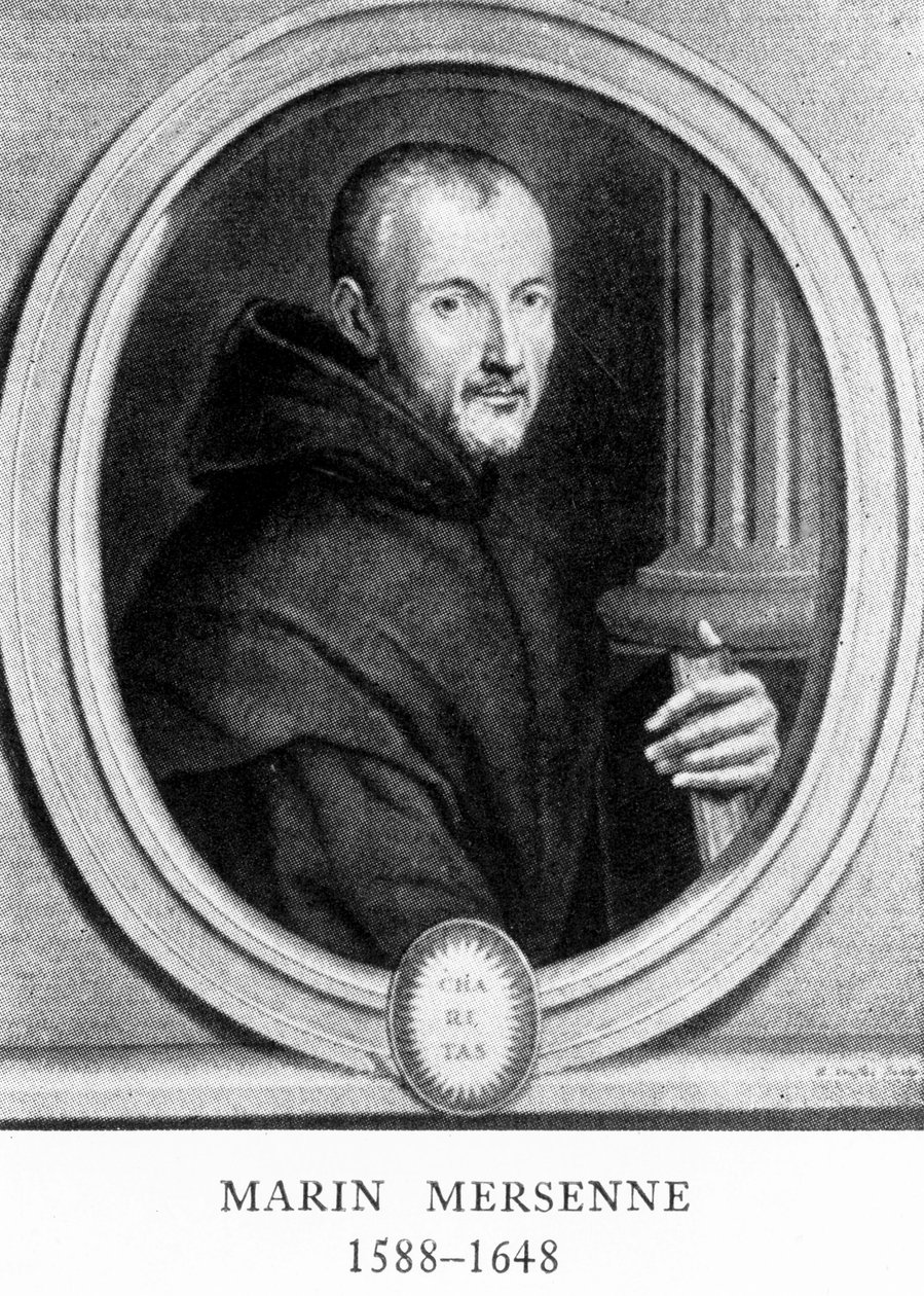 Marin Mersenne, fransk matematiker og videnskabsmand, begyndelsen af det 17. århundrede af Unbekannt