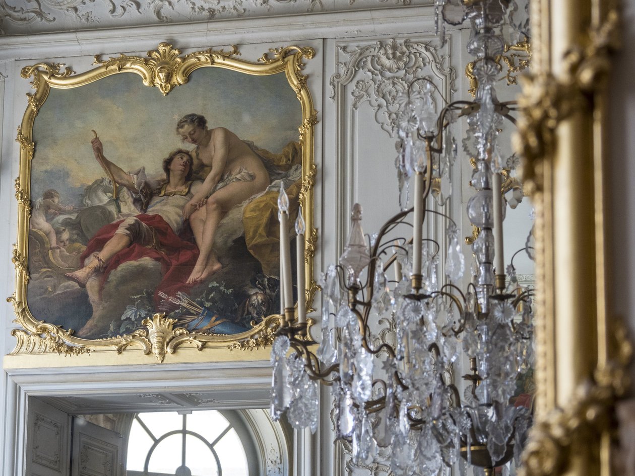 Mars og Venus. Maleri af Carle Van Loo (1705-1765). Prinsens soveværelse, Hotel de Soubise, Paris af Unbekannt