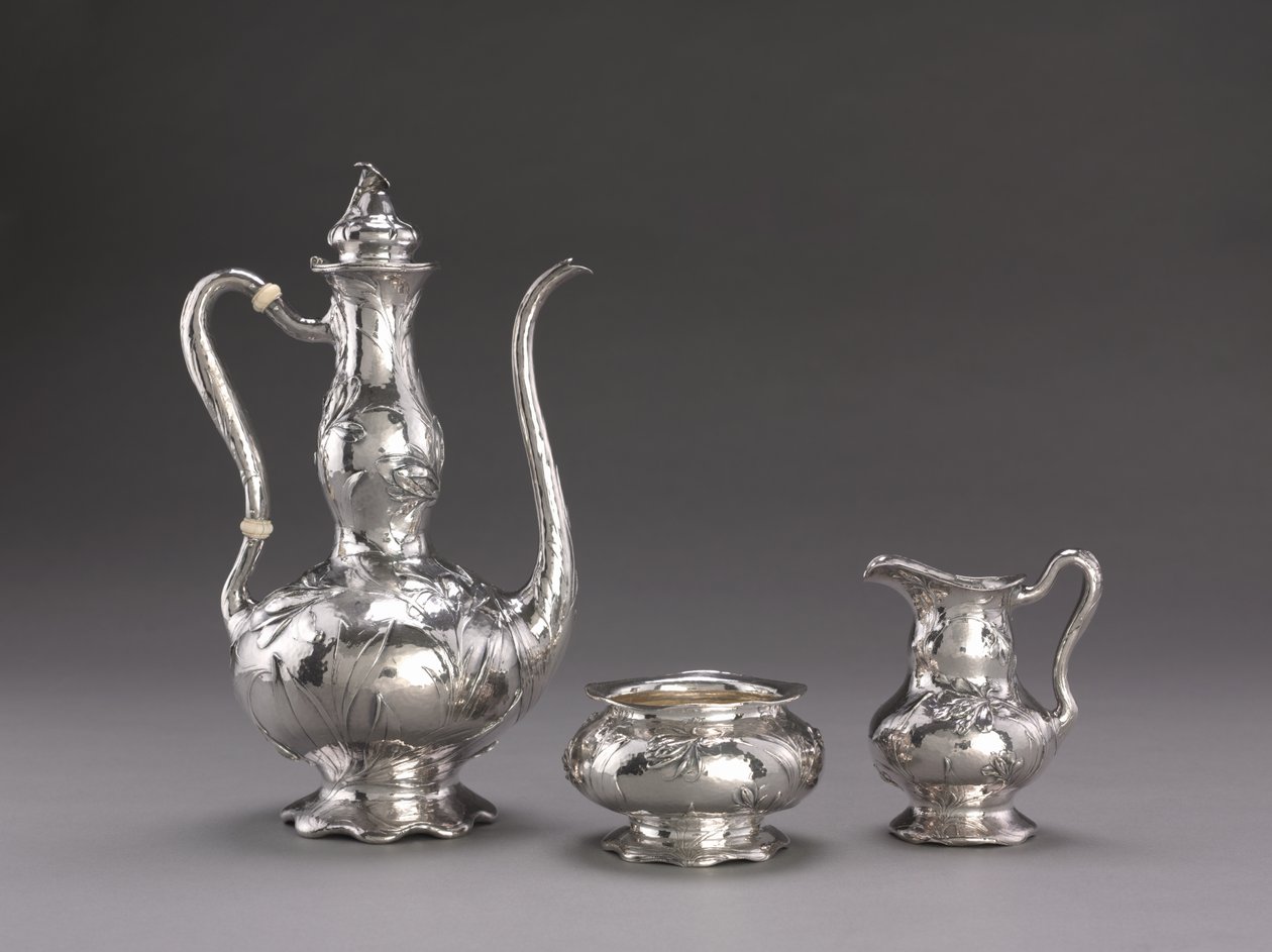 Hamret kaffeservice: Kaffekande, ca. 1900-1910 af Unbekannt