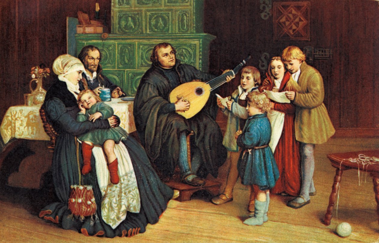 Martin Luther med sin af Unbekannter Künstler