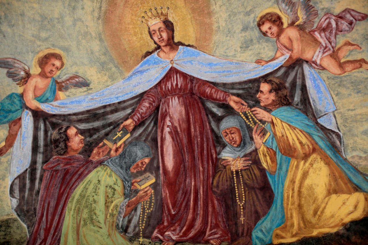 Mary fresco i Loreto kirke; Prag Tjekkiet af Unbekannt
