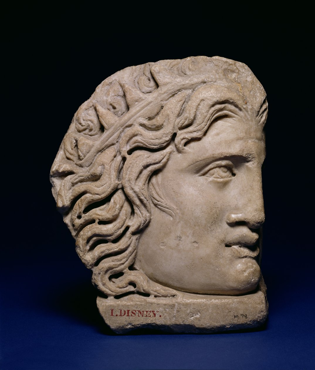 Mask of Helios, hjørnemaske fra et sarkofaglåg, romersk, 4. århundrede (marmor) af Unbekannt