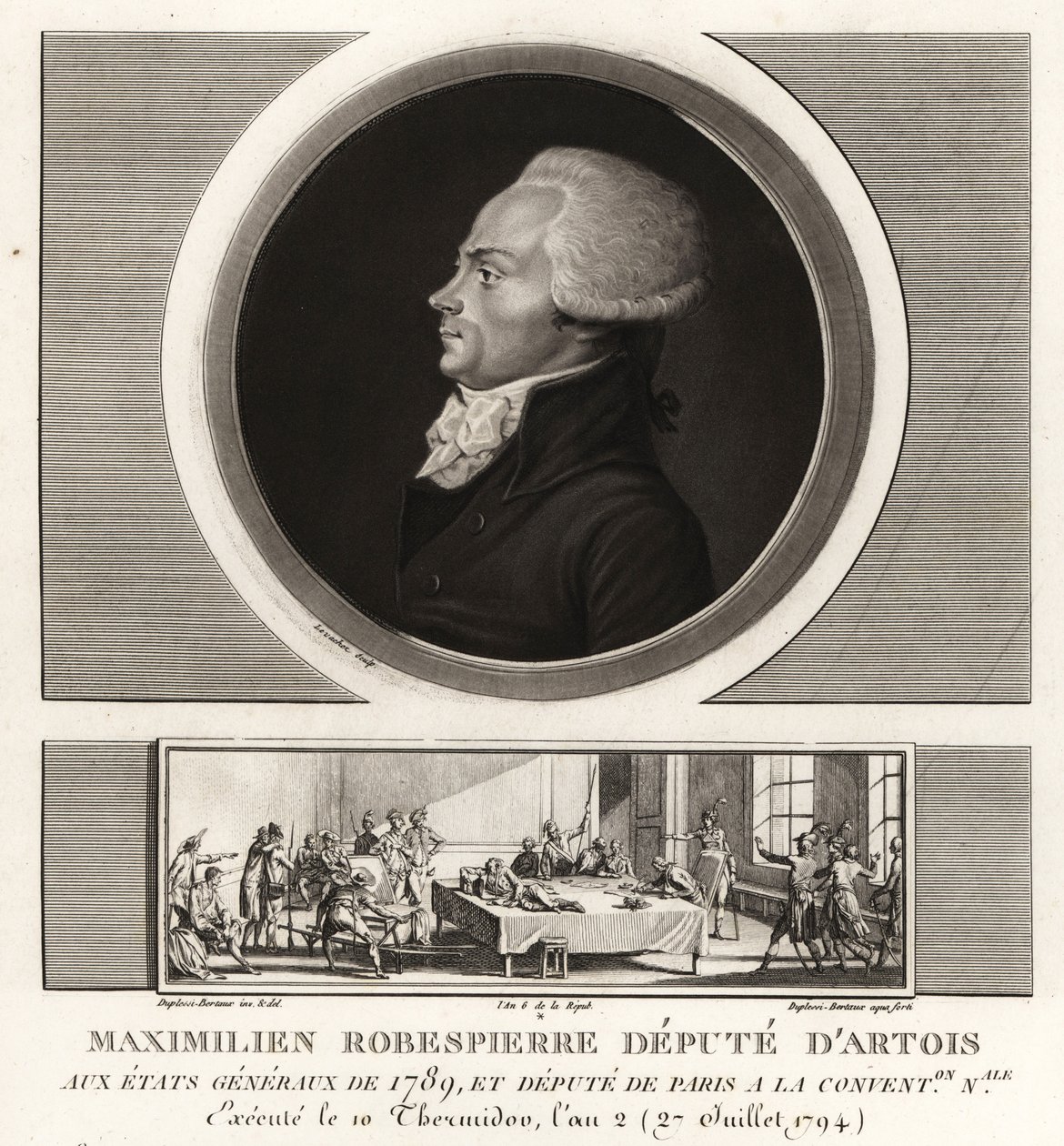 Maximilien Robespierre, stedfortræder for Artois, henrettet 1794 af Unbekannt