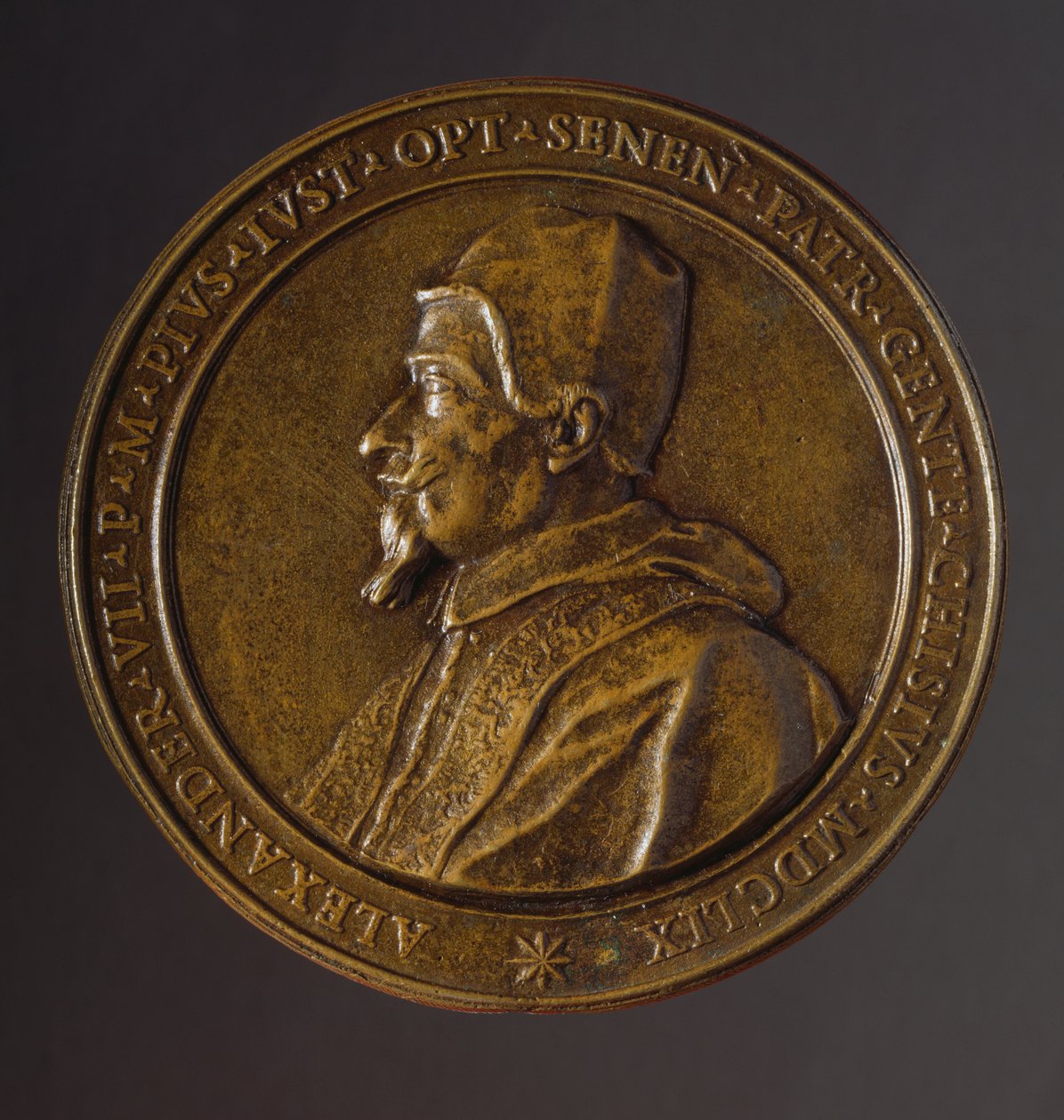 Medalje til minde om pesten opslugte Rom i årene 1656-1657 af Benjamin Baud
