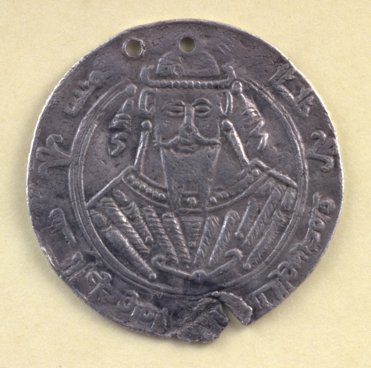Medaljon med portrættet al-Mutawakkil (822-861) Kalif af Bagdad, 9. århundrede (sølv) af Leopold Blonder