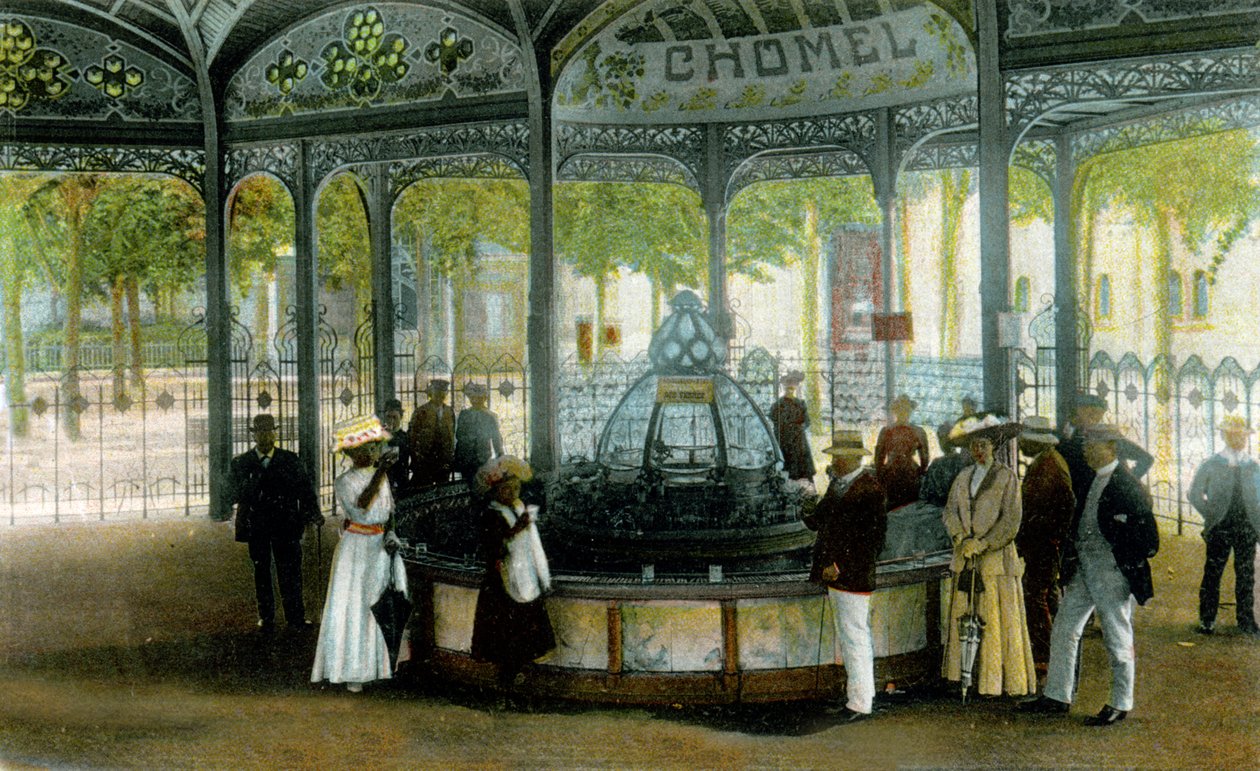 Medicin. Chomel-kilde i Vichy, Frankrig. Postkort, Frankrig, ca. 1900. af Unbekannter Künstler