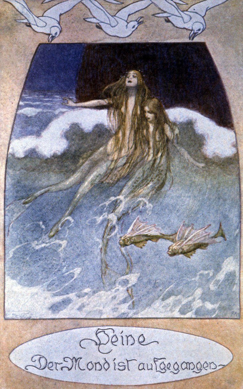 Havfruer, ca. 1900 (postkort) af Unbekannter Künstler