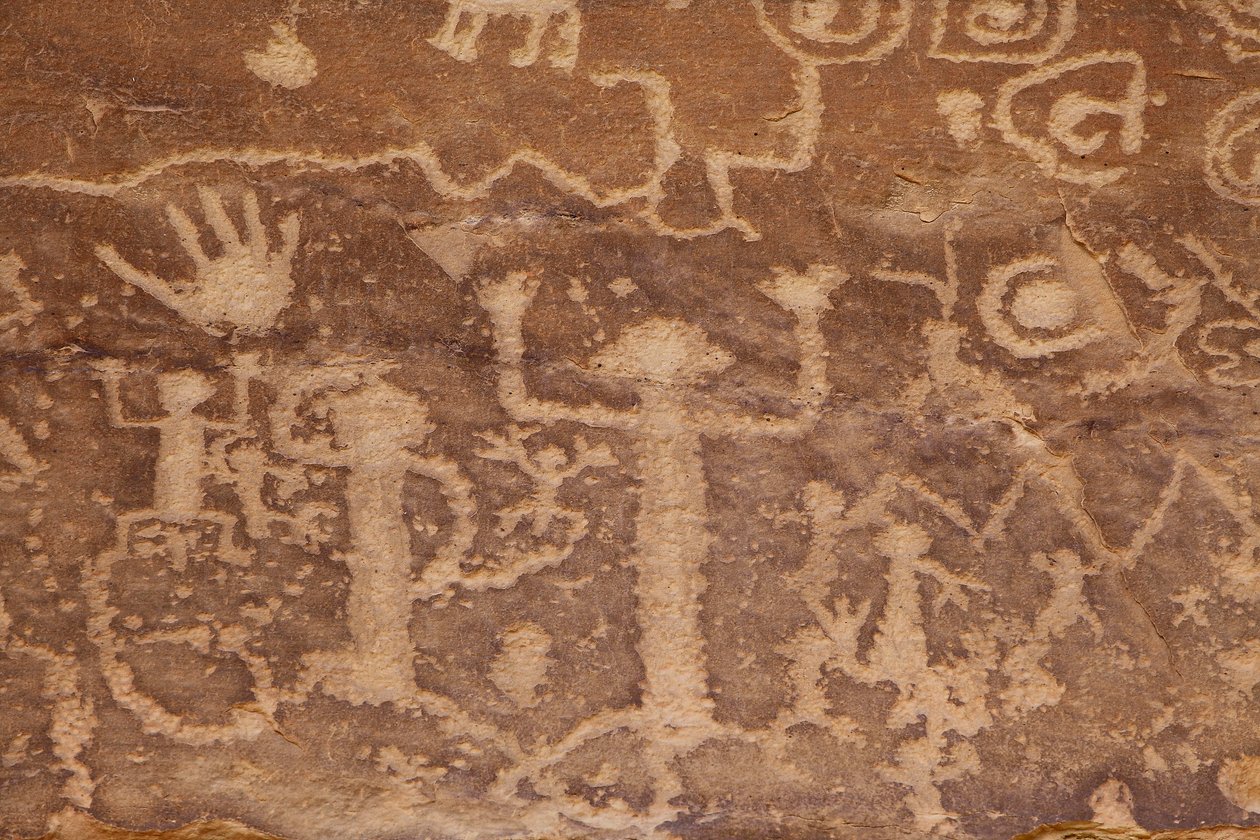 Mesa Verde, amerikanske Petroglyphs Anasazi eller Pueblo forfædre af William M. Timlin
