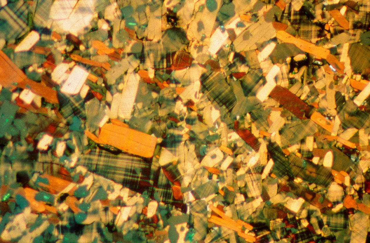 Mikrofotografier (Lys) Yttrium barium kobberoxid, lysmikrofotografi af Unbekannter Künstler