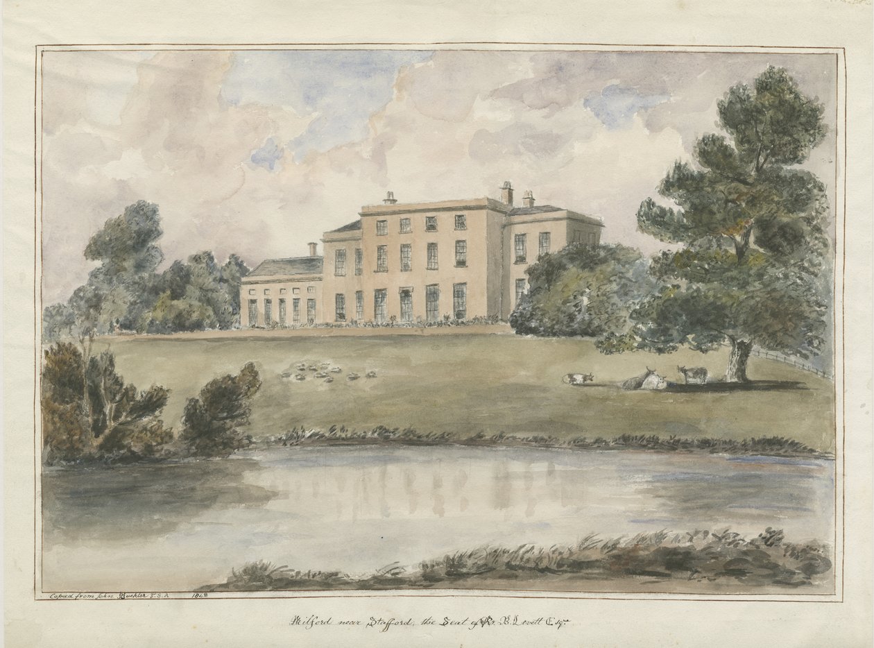 Milford House: vandfarvemaleri, 1848 af Unbekannt
