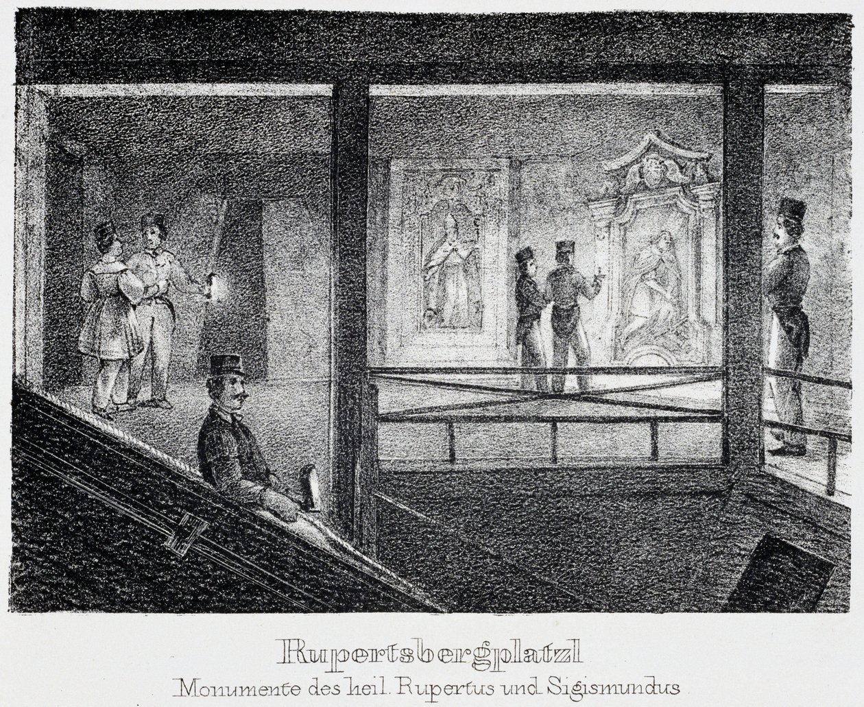 Saltmine: Monument af Saint Rupert og Saint Sigismund, i Durrnberg, Østrig af Unbekannt