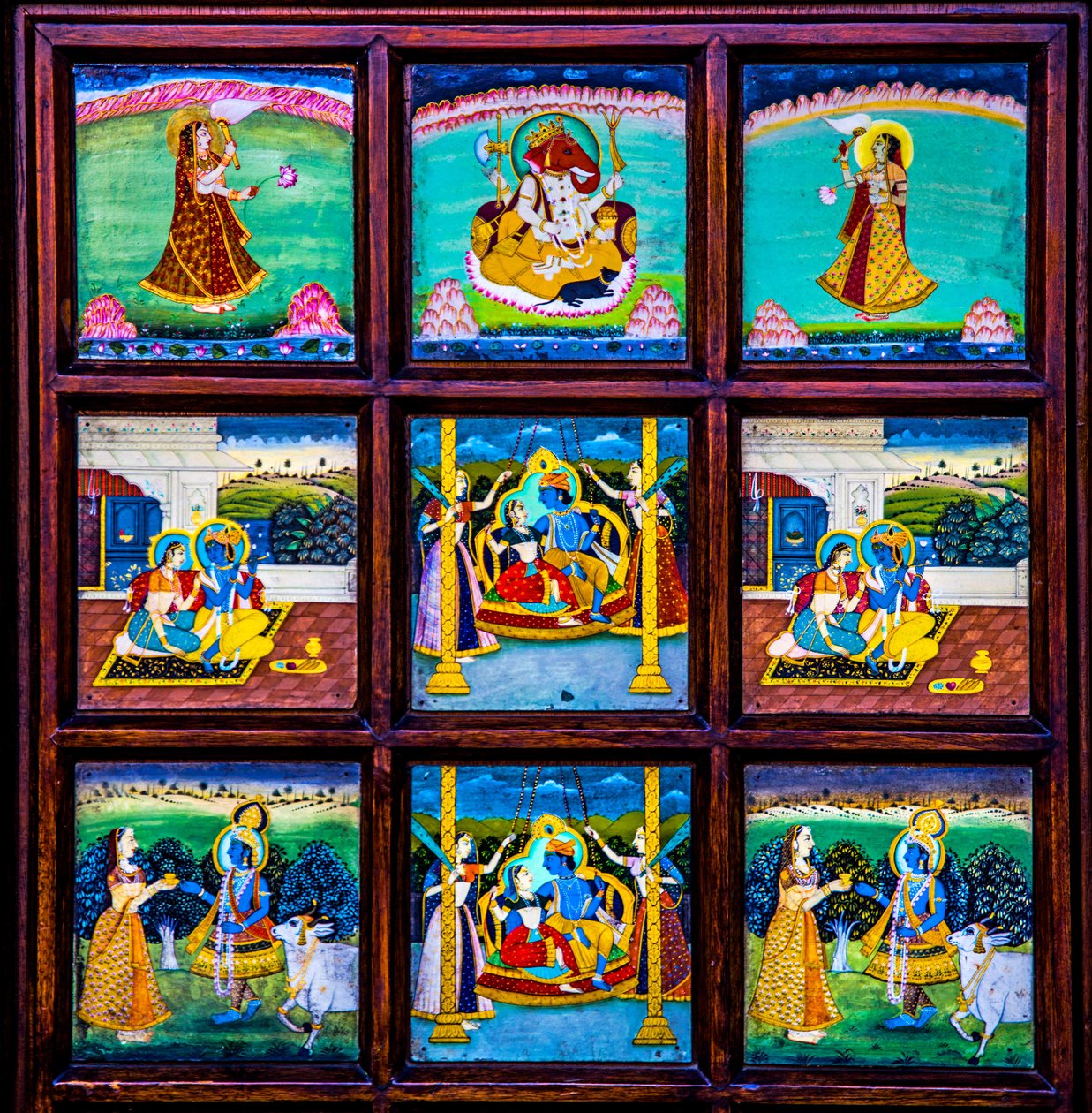 Miniaturemaleri, kunst og kunsthåndværk i Rajasthan, Rajasthan, Indien, Asien (foto) af Unbekannter Künstler