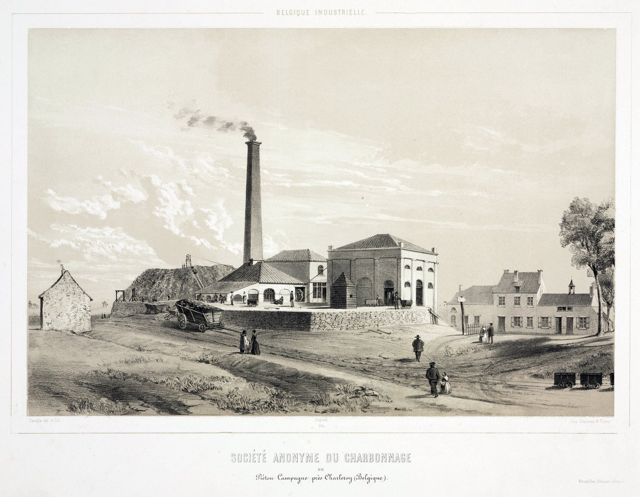Minedrift, Coal Coalmining company, Pieton Campagne, Belgien af Unbekannt