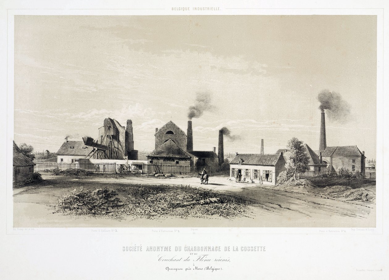 Minedrift, Coal De la Cosette Coal Mining Company, Belgien af Unbekannt