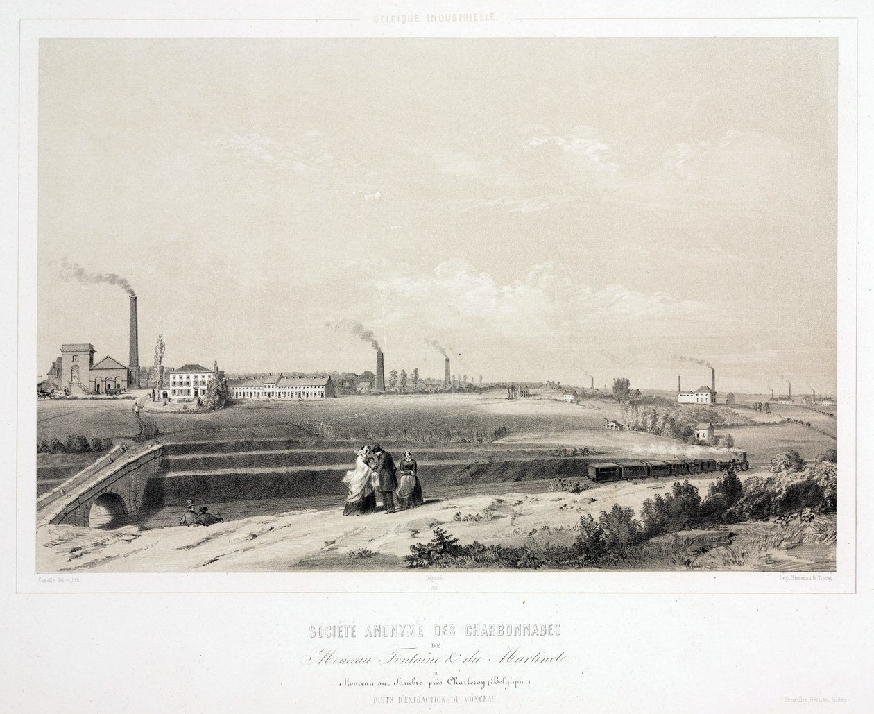 Minedrift, kul Monceau Fontaine & Du Martinet Coalmining Ltd, Belgien af Unbekannt