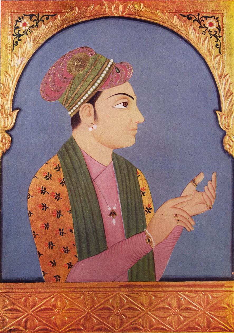 Muhammad Zafar Khan 18. århundrede ; Muhammad Zafar Khan alias Safadar Khan Babi ; søn af Sher Khan Babi ; Junagadh ; Gujarat ; Indien af Unbekannter Künstler