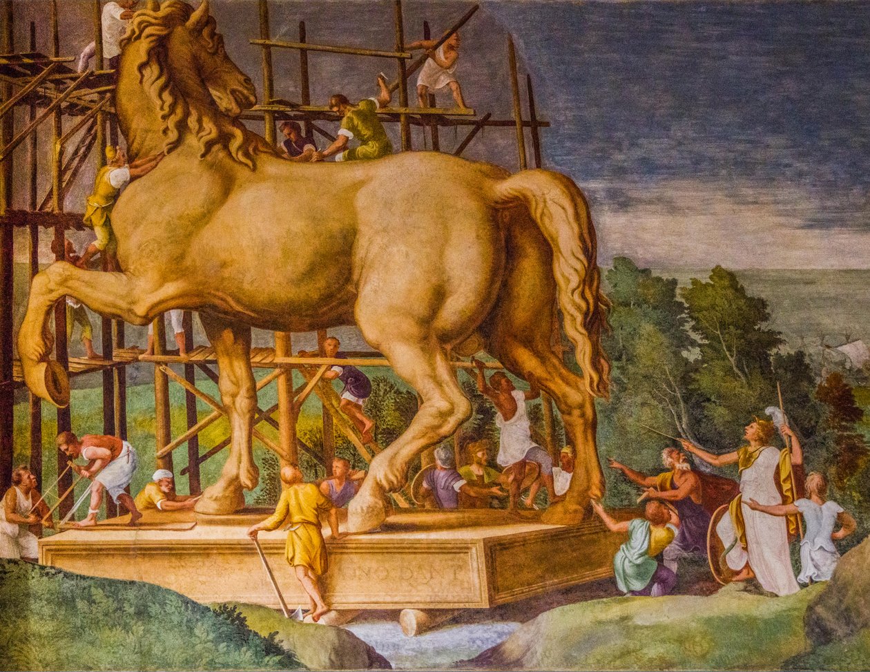Vægmaleri i Palazzo Duccale, Royal Palace, San Giorgio Castle, Mantua, Lombardiet, Italien, Europa (foto) af Unbekannter Künstler