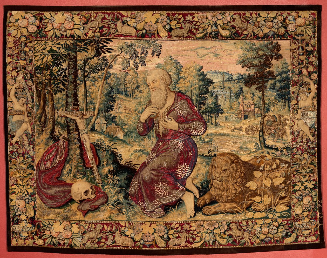 Museets samlinger. flamsk gobelin. Sankt Hieronymus (Angrende Sankt Hieronymus). af Alec Hunter