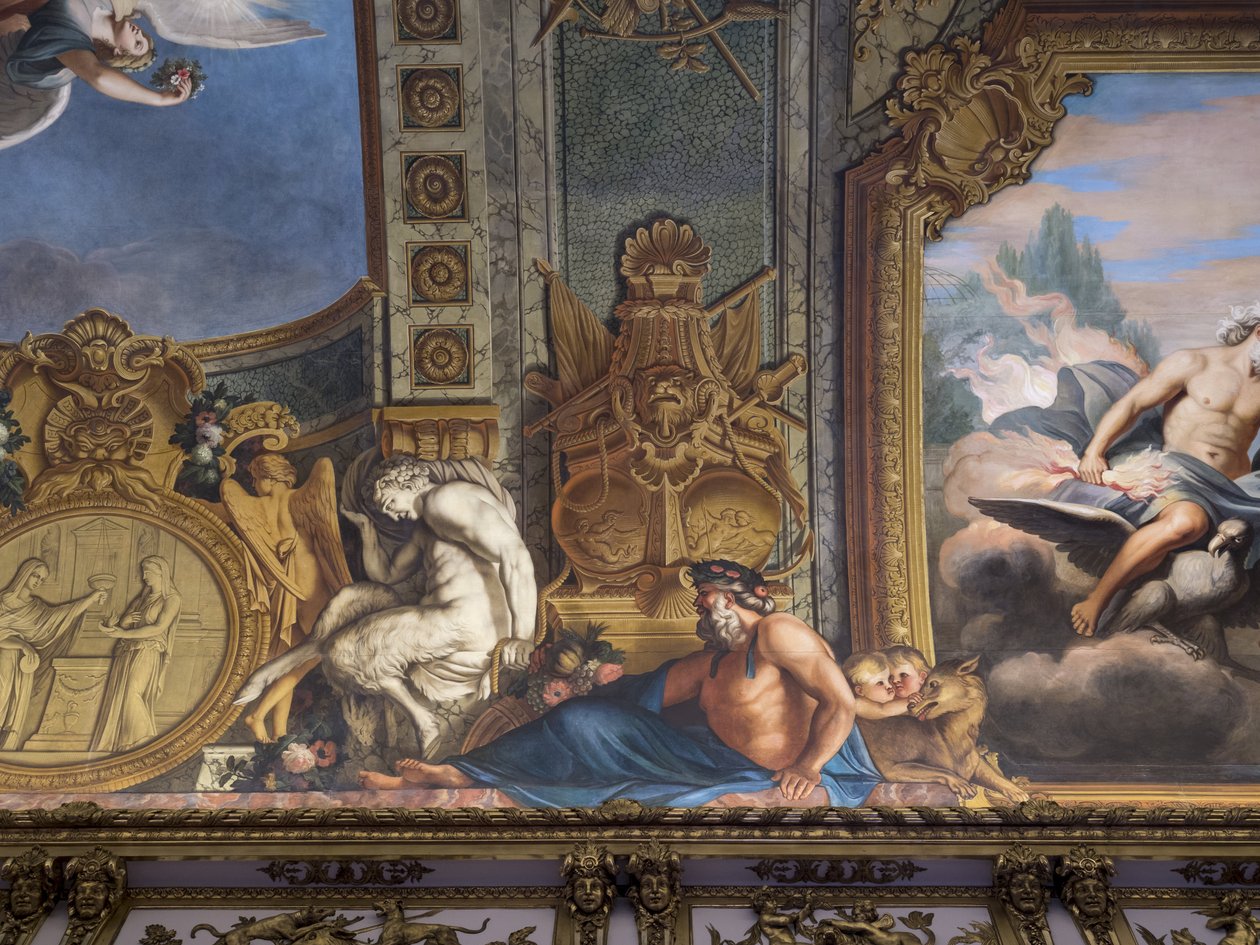 Mytologiske figurer. Malet indretning af Francois Perrier (1594-1649) af Unbekannt